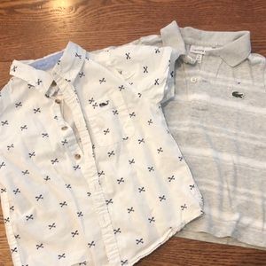 Vineyard vines and Lacoste toddler tops 2T 3T